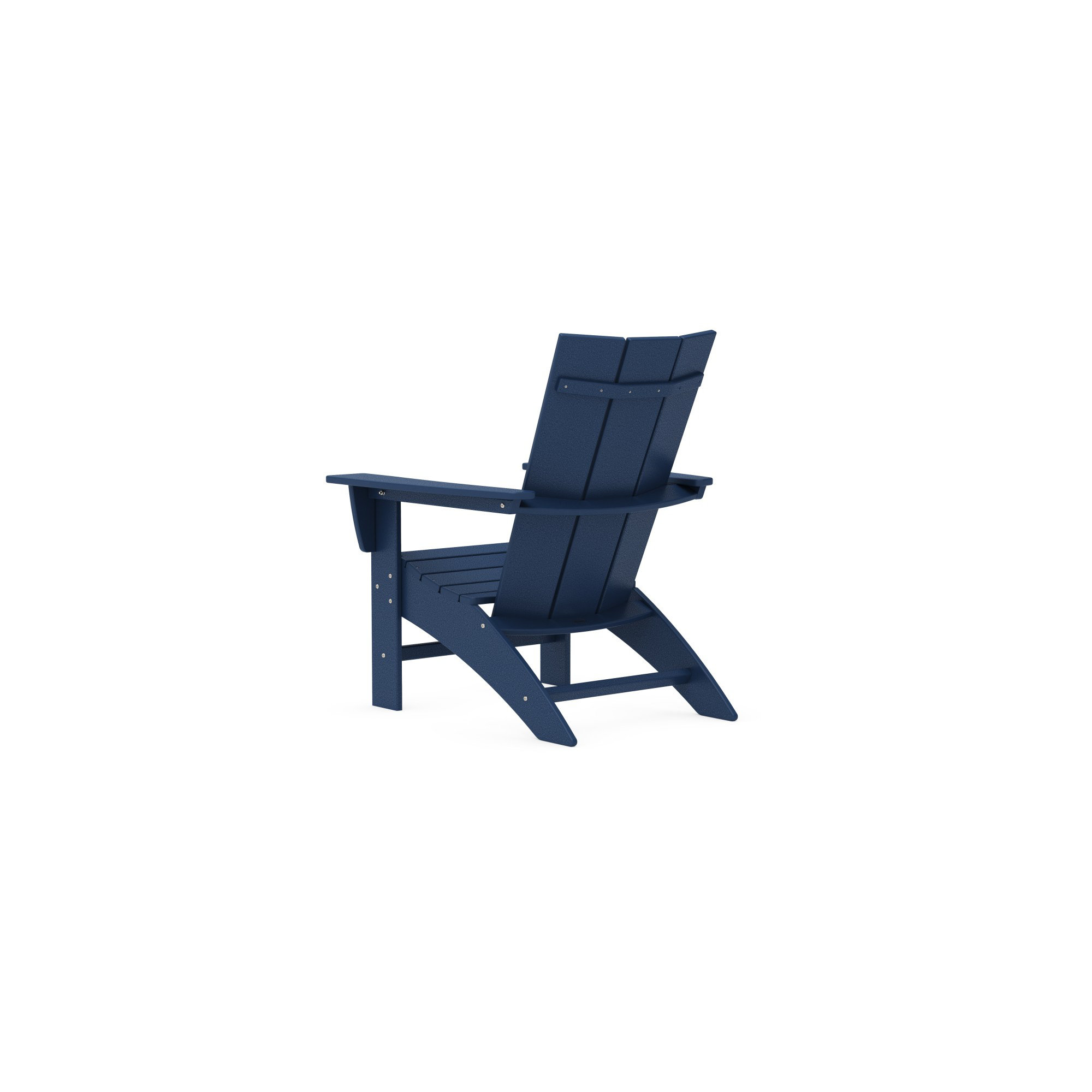 POLYWOOD Modern Curveback Adirondack Chair, Navy