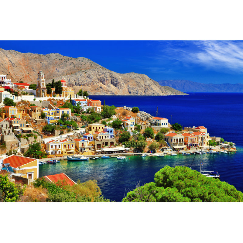 Wonderful Symi by Freeartist - Wrapped Canvas Print, 30cm H x 46cm W
