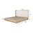 Wingback Bed Beige Oak-772534700