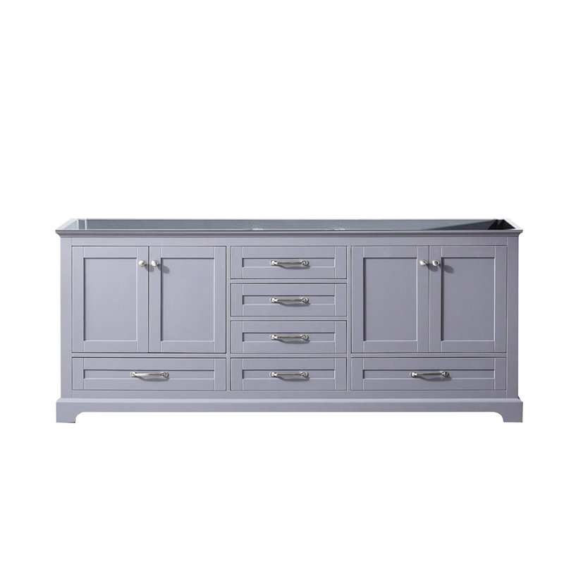 80 po Armoire de salle de bain gris foncé - installation rapide, meuble-lavabo double élégant et fonctionnel, Gris foncé