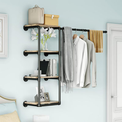Wall Mounted Pipe Hanger With Rack