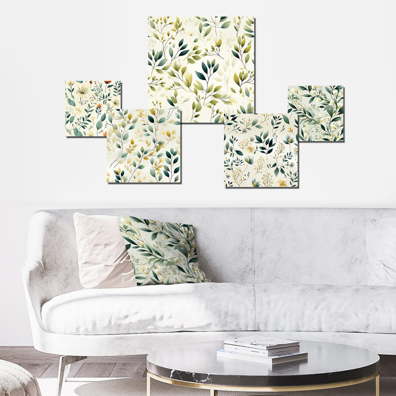 Girton - ensemble d'art mural floral de 5
