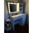 Bedroom Dressing Table, Adjustable Brightness And Color, Spacious Shelf Storage, White Table With Mirror Lights - Large Drawer