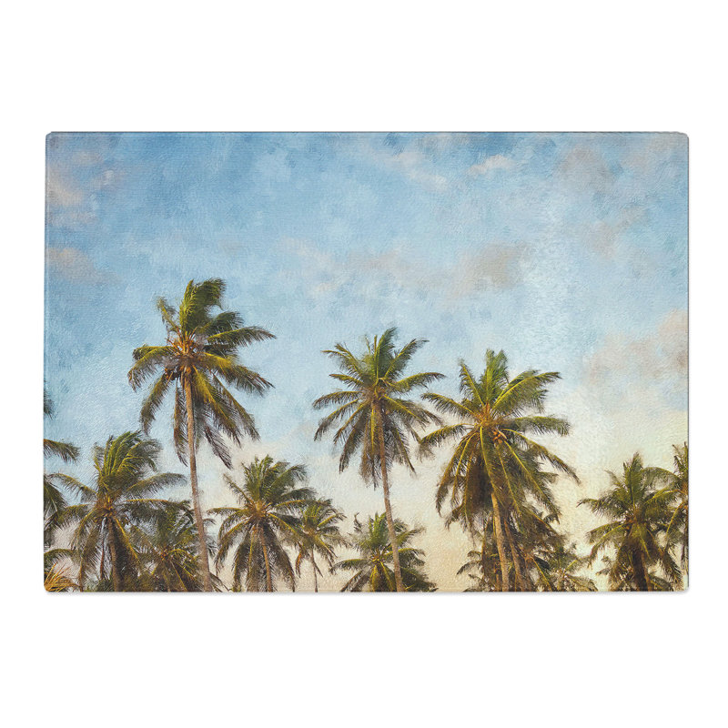Palm Trees Vol.2 Painting Chopping Board, 0.4cm H x 20cm W x 28.5cm L