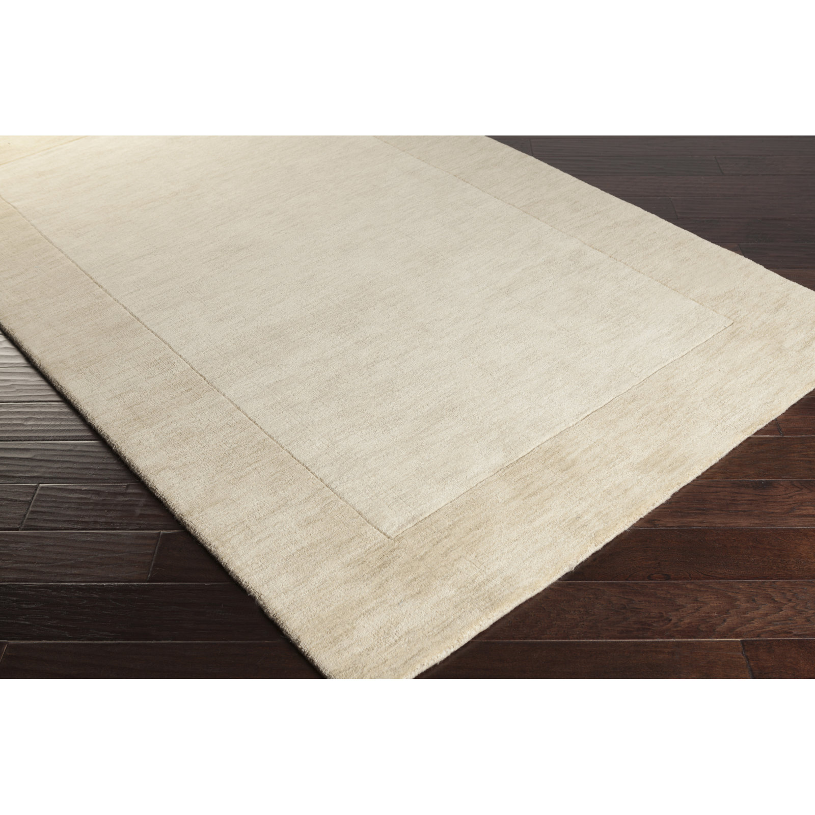 Dolma Handmade Wool Beige/Cream Rug, Rectangle 3'3" x 5'3"