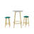 3-Piece Bar Table Set With 2 Bar Dining Stools – Modern Pub Style Dining Table-422815134