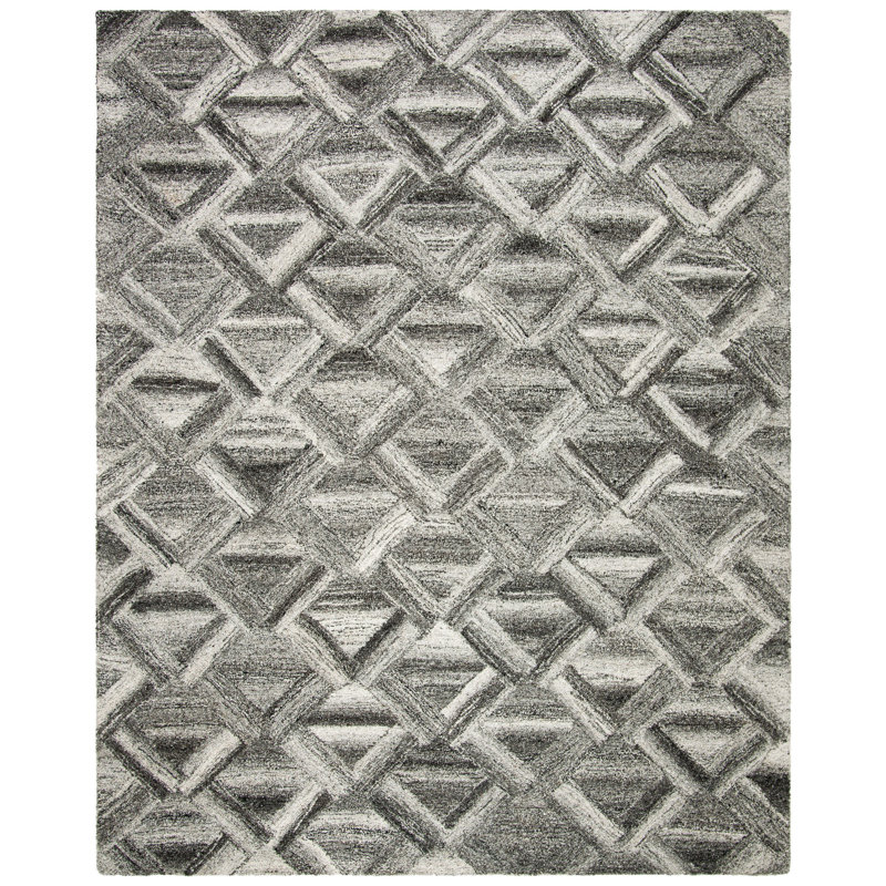 Minnich Hand Tufted Performance Geometric Rug, Rectangle 8' x 10'