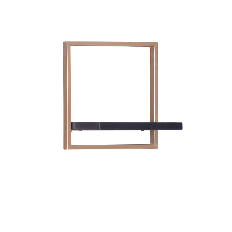 Holgate Floating Shelf, Gold/Black