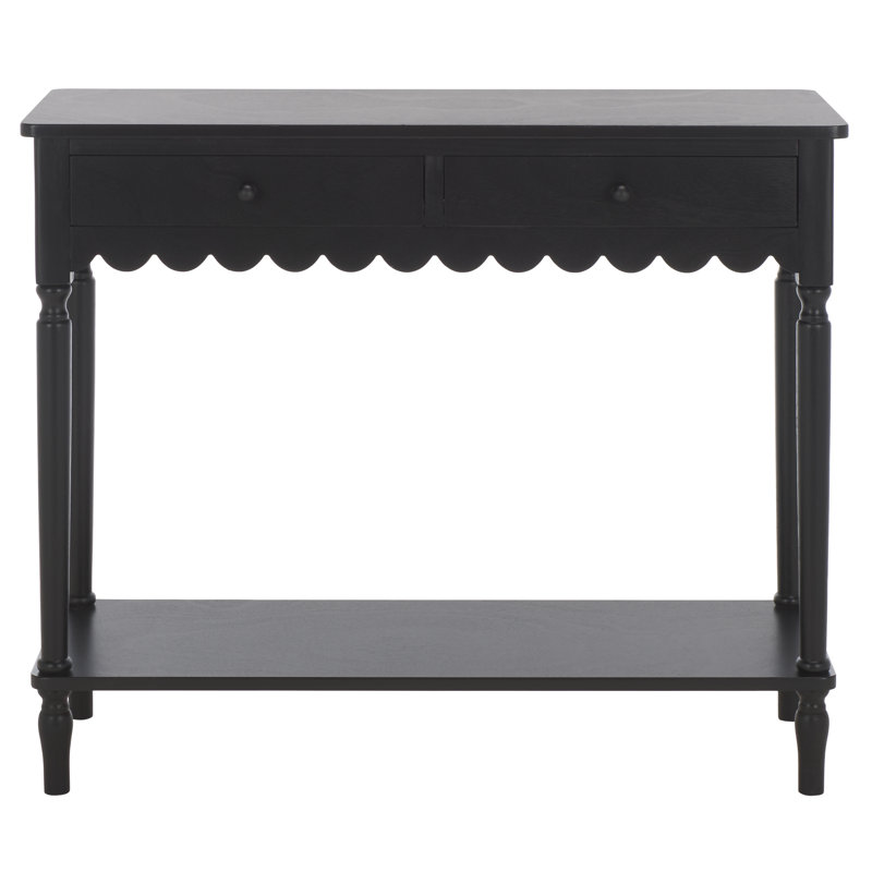 Ferda Haven 2 Drawer Small Console, Matte Black