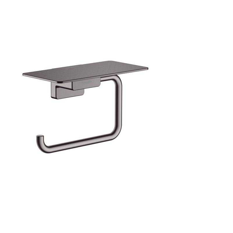 Porte-rouleau avec tablette Hansgrohe AddStoris, Chrome poli noir