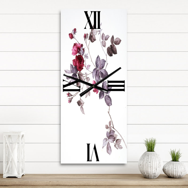 Horloge murale Wildflowers II, Grand