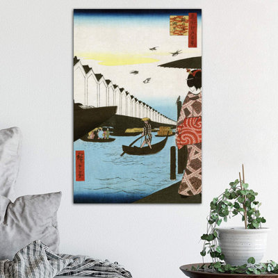 Hiroshige: Waterfront, 1857 1 Piece Wrapped Canvas Painting
