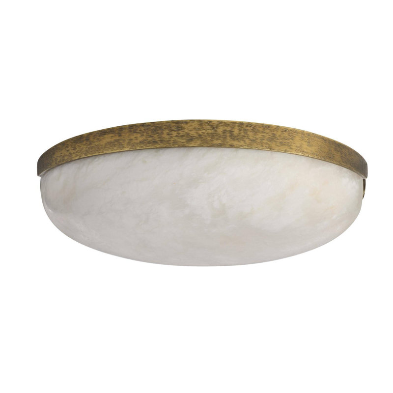 Elara Flush Mount, Antique Brass