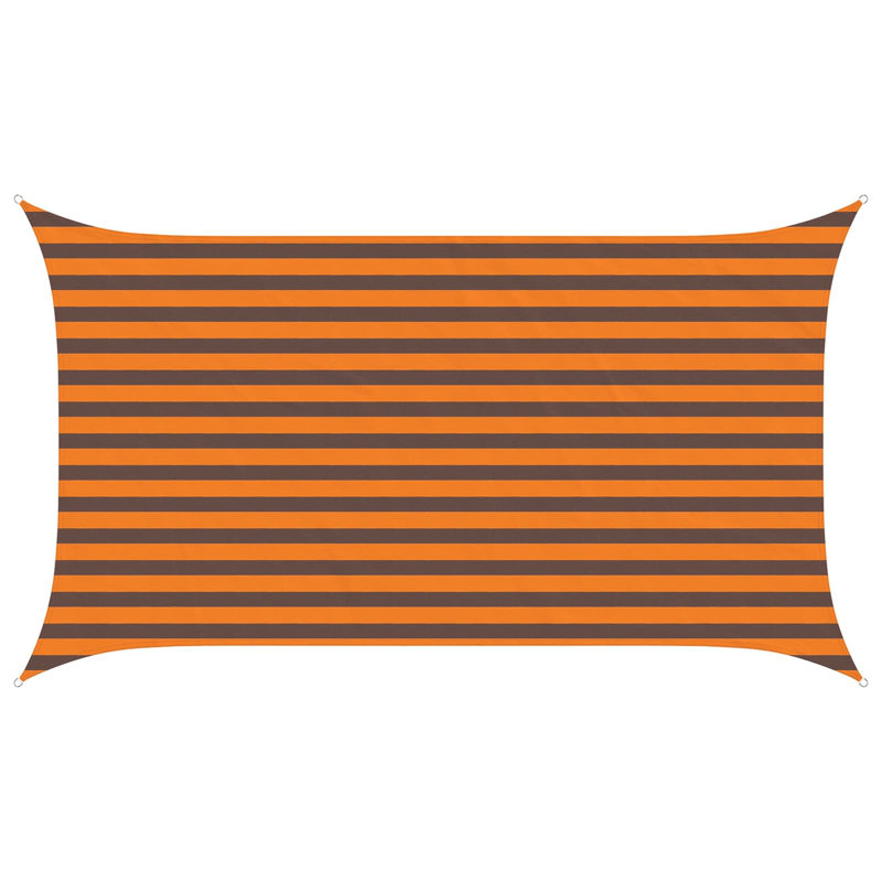 Vidaxl Sunshade Sail Oxford Fabric Rectangular Patio Shade Sunscreen Canopy, Orange/Brown, 2m W x 3.5m L