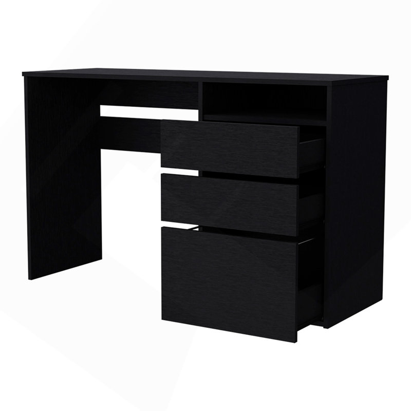 Bureau d'ordinateur San Diego, une tablette, finition noire