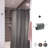 Solid Colours Stall Shower Curtain Half Size Polyester + 8 Hooks-46326903
