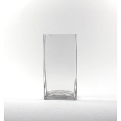 Vase carré en verre