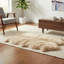 Peau de mouton quad véritable - peau d'agneau naturelle 4 peaux - beige clair-132285468-132285478