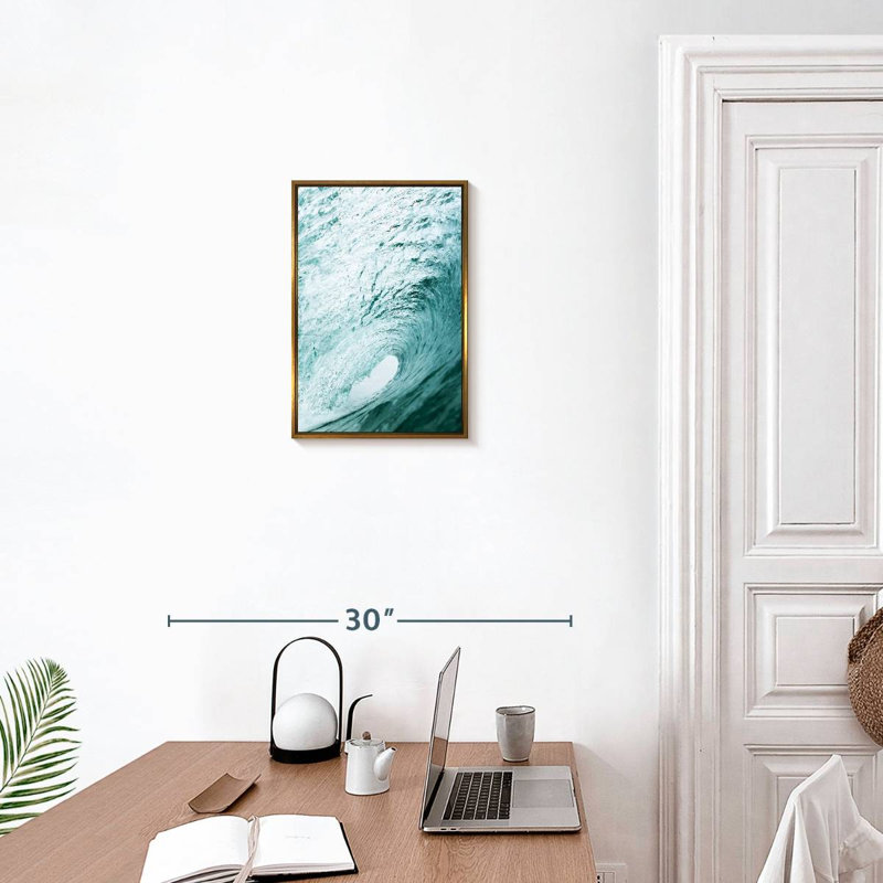 Tube ondulé, Cadre flottant doré, 13 po x 19 po