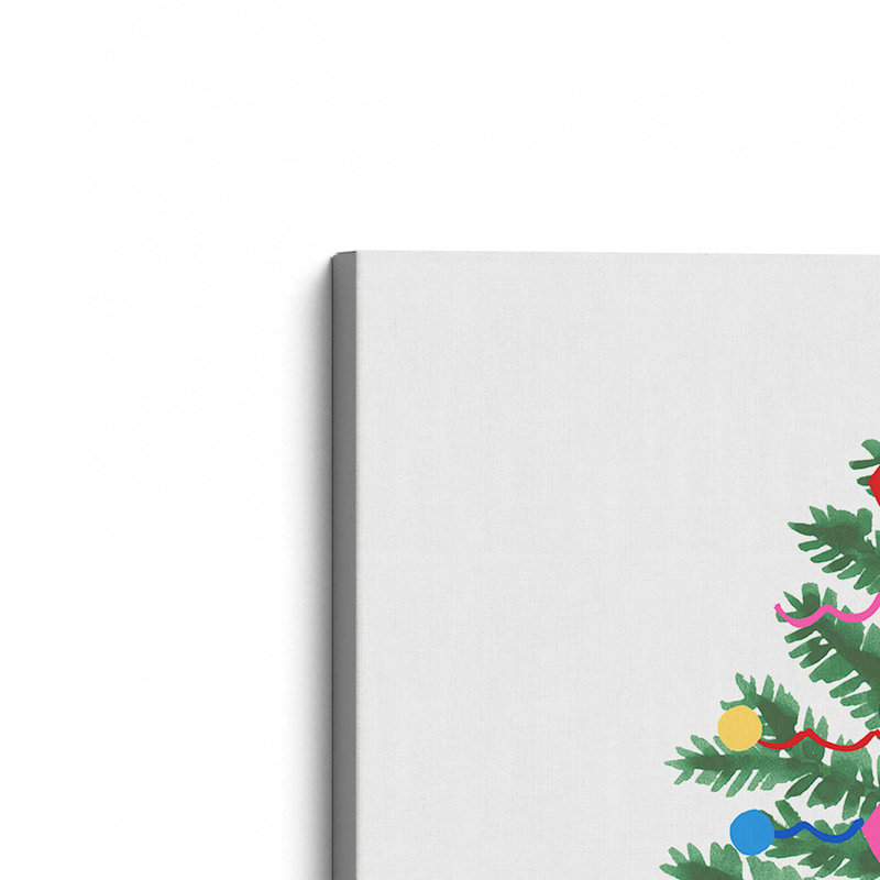 «Merry Bright Christmas Tree», reproduction sur toile, Toile tendue, H 12 po x l 12 po x P 1,25 po