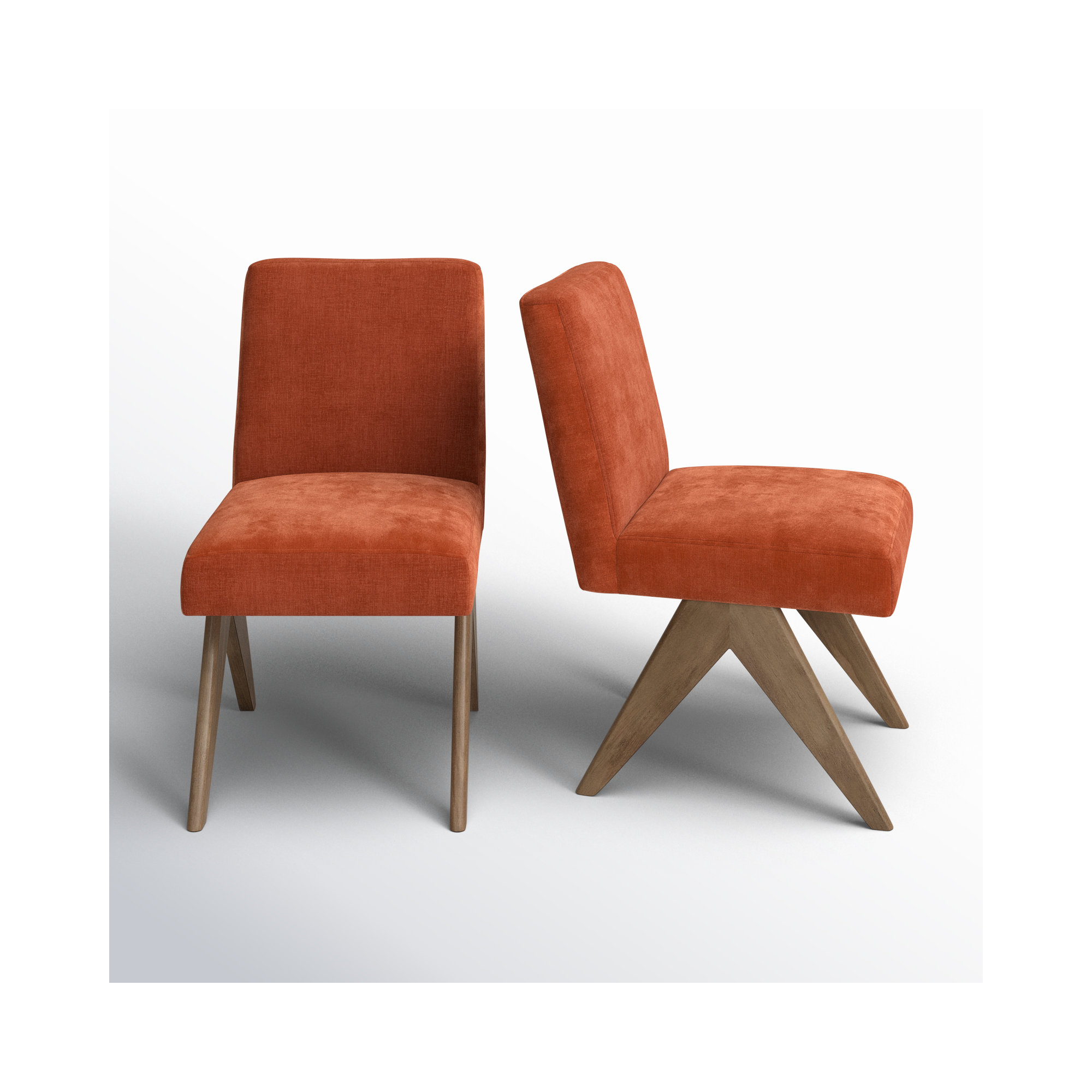 Brittnie Mid Century Modern Dining Chair, Terra Performance