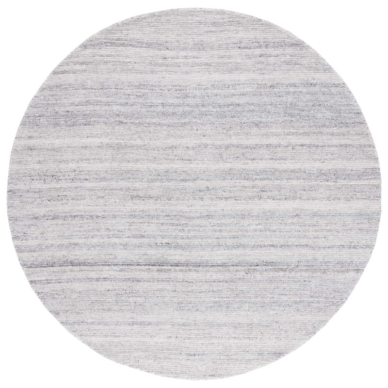 Tiaisha Hand Tufted Performance Striped Rug, Round 6'