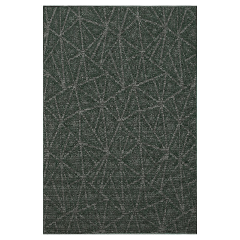 Tapis noir Power Loom, Rectangle 9 pi x 10 pi