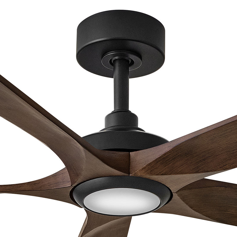Hinkley Layton Ceiling Fan, Walnut, Matte Black