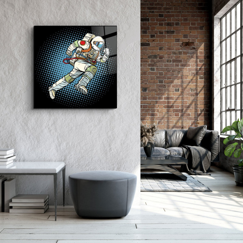 Superbe peinture en verre trempé de 31,5 po x 31,5 po | 100% verre trempé, épaisseur: 0,16 pouce | Œuvre d'art imprimée aux UV pour la décoration de la maison, parfaite pour le salon ou le bureau, élégante et facile à accrocher