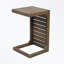 wooden frame C-shape Patio table with sturdy bese-625784646