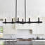 Lustre linéaire 6 lumières pour îlot de cuisine