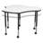 Structure Series Cog Adjustable Height Mobile Kids Classroom Activity Table with Whiteboard Top