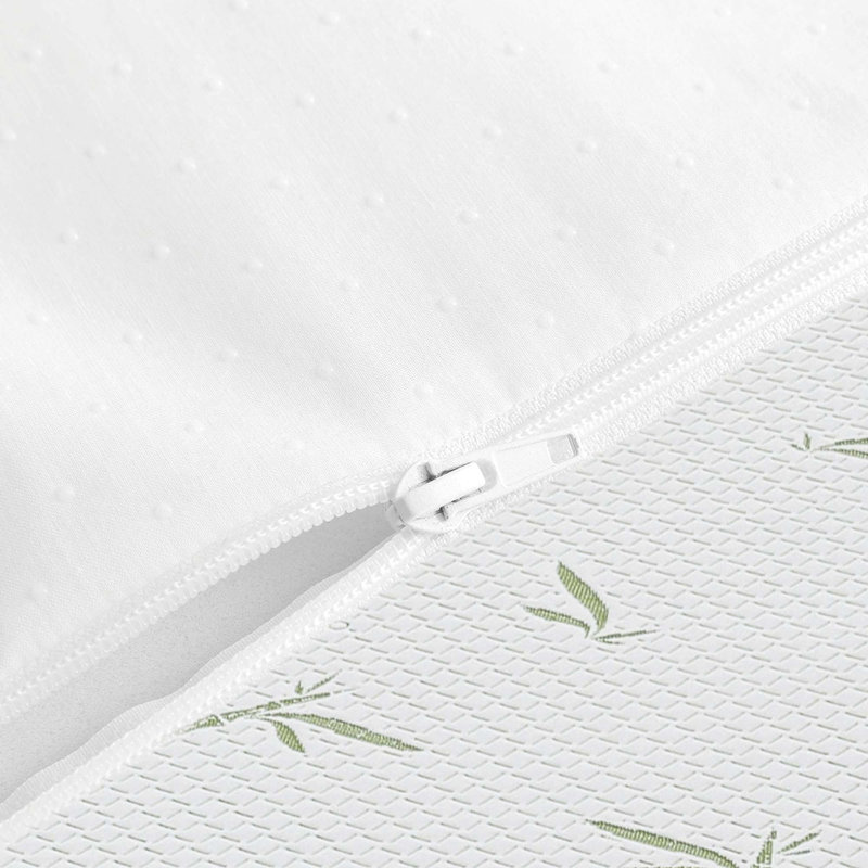 Matelas en mousse viscoélastique double couche 8 pouces avec housse infusée de bambou, Double