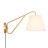 1-Light Modern Boho Cone Wall Sconce with Pleated Fabric Shade and Plug-in Cord