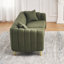 Canapé surdimensionné en chenille, canapé profond de luxe 3 places, conception moderne capitonnée avec pieds en métal doré pour le salon