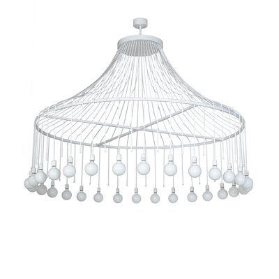 30 - Light Dimmable Wagon Wheel Chandelier