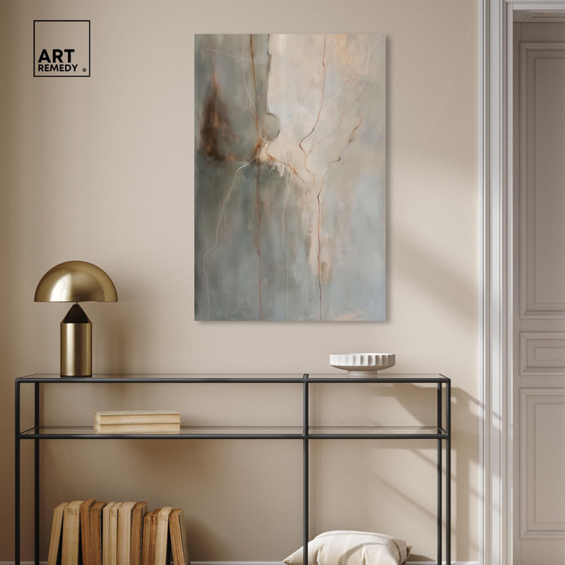 Toile «Fiery Traces II» par Art Remedy, Toile tendue, H 36 po x l 24 po