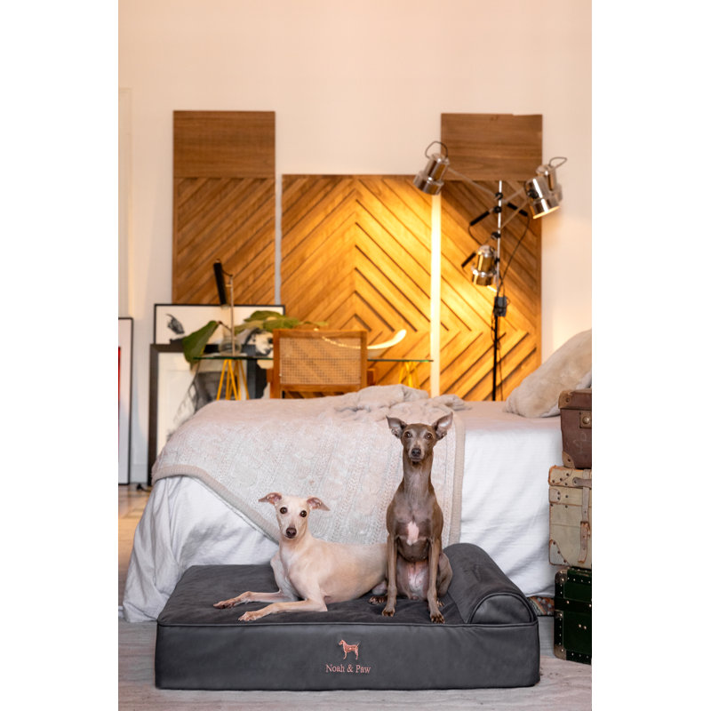  Lit orthopédique pour chien géant XXL, mousse viscoélastique infusée de gel rafraîchissant, imperméable, lavable à la machine, avec housse intérieure (similicuir)