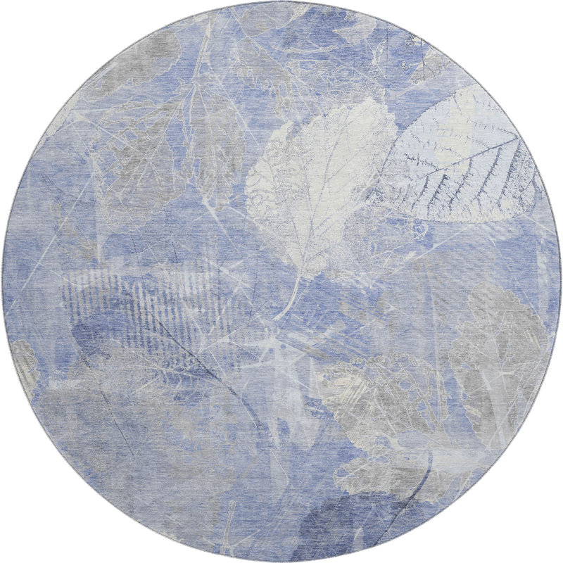 Premium Machine Washable Chelston AMF1850 Floral Rug, Round 8'