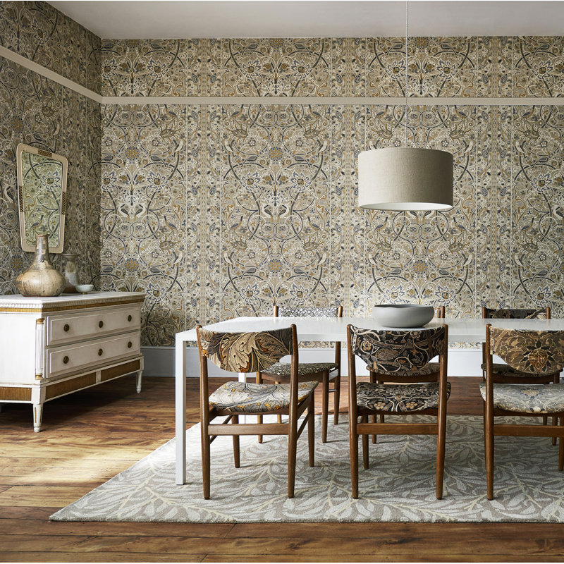 Bullerswood Wallpaper, Stone/Mustard