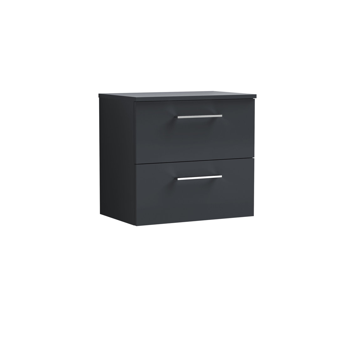 Arno 605mm Wall Hung Single Vanity Unit with Worktop