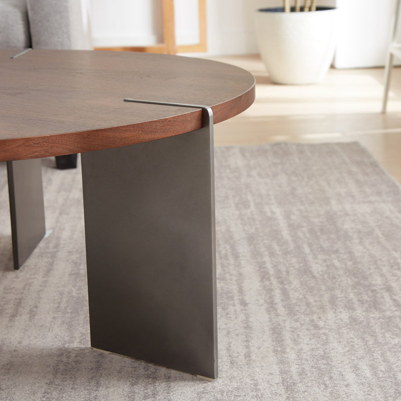 Round Coffee Table, Dark Brown