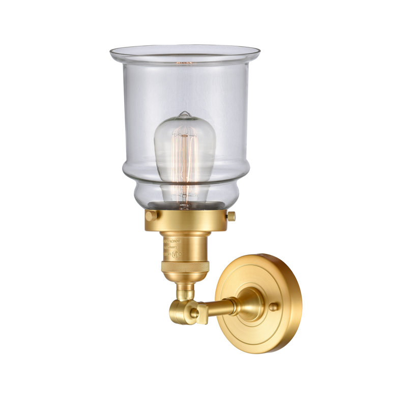 Galaviz Armed Sconce, Clear, Satin Gold