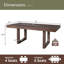 Ensemble de table de salle à manger extensible 7 pièces, table de ferme avec rallonge 18 ", table de cuisine rustique en bois 78" et chaises rembourrées 6 pièces-388851340-388851342-388851344