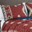 Ensemble de couvre-lit réversible en microfibre à imprimé aztèque 3 pièces rouge et bleu marine, grand-121702652-121702655