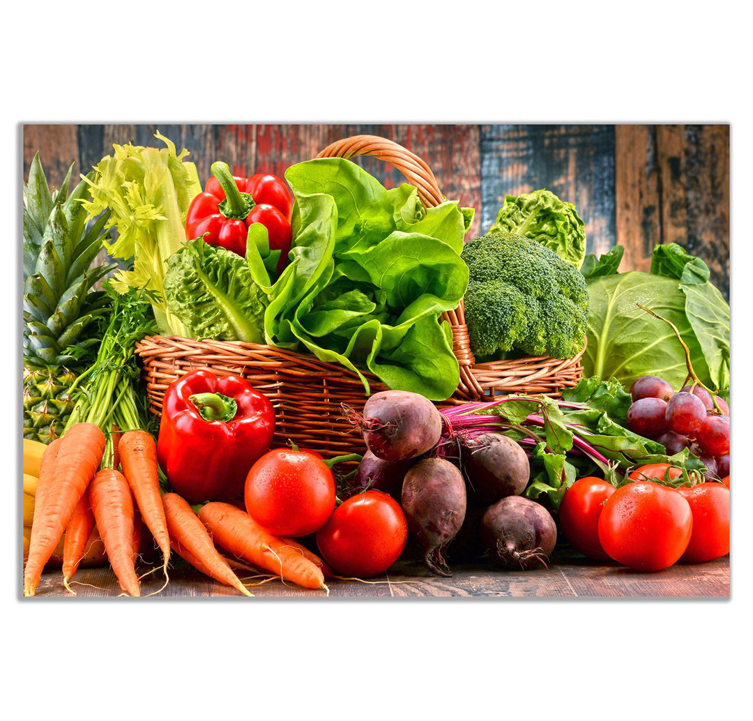 Organic Vegetables Kitchen 1 Piece Wrapped Canvas Wall Art - Image 2