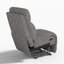 Fauteuil inclinable électrique sans accoudoirs avec appui-tête réglable et support à bois-124064478
