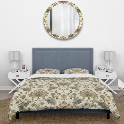 Ensemble de housse de couette Beige Country Floral Chic