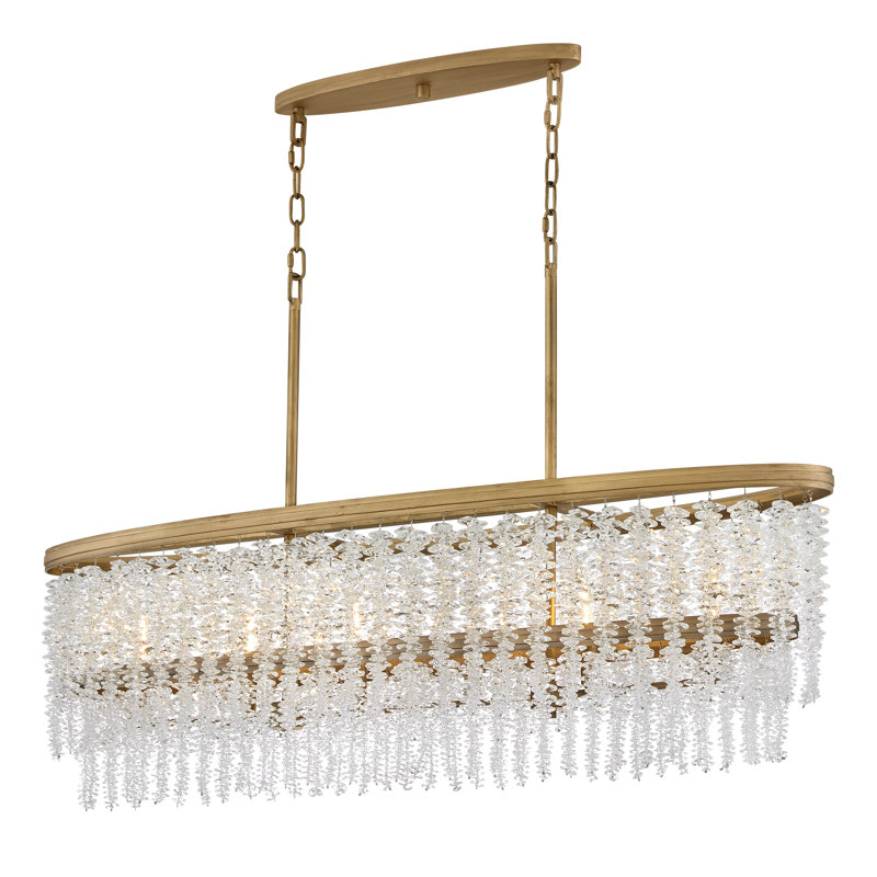 RUBINA 6 - Light Steel Dimmable Tiered Chandelier