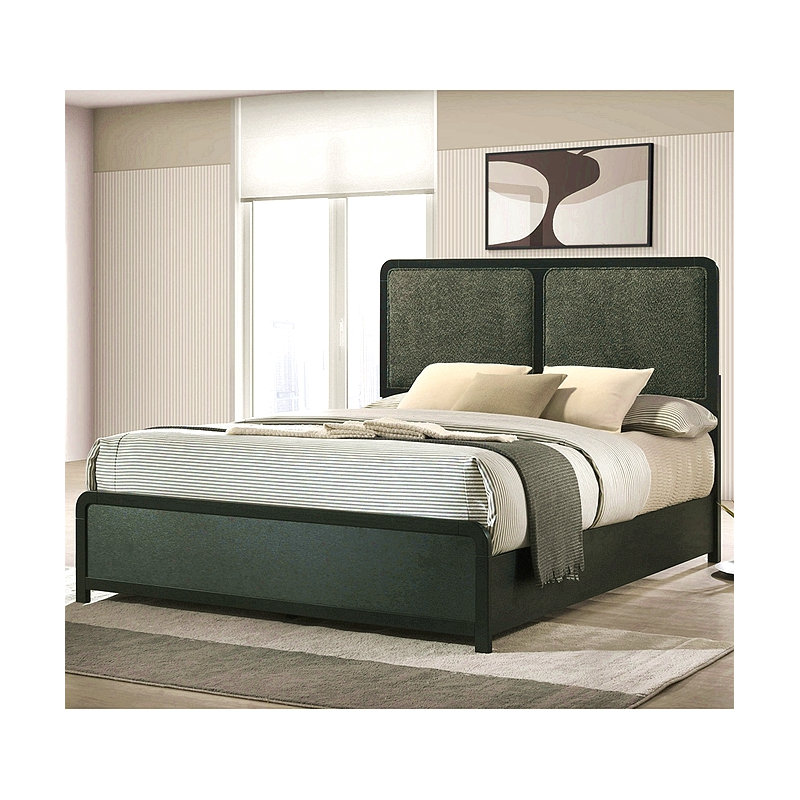 Grand lit tapissier noir Burton, Grand lit